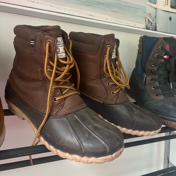Nautica duck boots leather hiker outdoors waterproof all weather fall winter - Picture 5 of 5